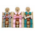 Child Suspenders Set Manufacturer - Kids with Bowtie Durable Metal Clips Adjustable Belt for Boys and Girls