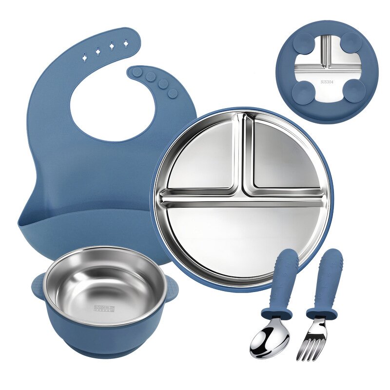 Feeding Set - 5-piece Silicone Stainless