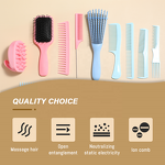 Hair Brush Set - 13pcs Professional Comb