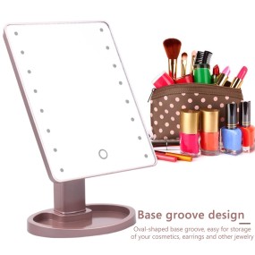 LED Makeup Mirror - Touch Screen 10x Magnifying