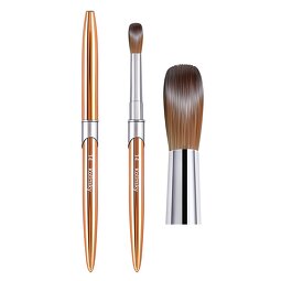 Acrylic Nail Brush - Pure Kolinsky Aluminum