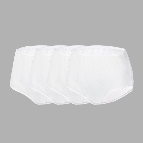 Disposable Cotton Panties Supplier - OEM High Rise Travel White 4pk