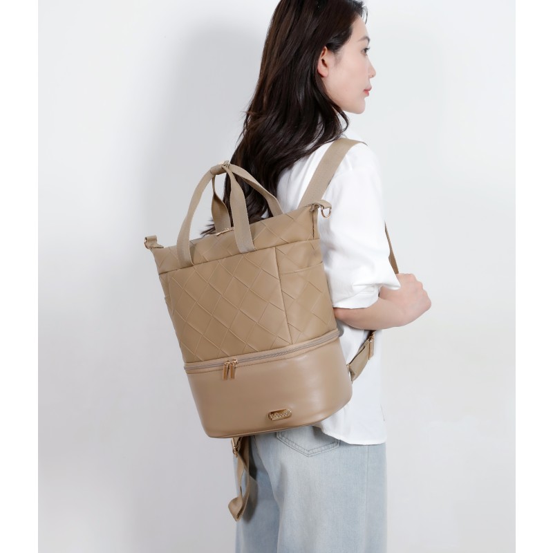 Quilted Mommy Bag Manufacturer - OEM Large Capacity Diaper Bag DIY