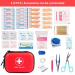 Mini First Aid Kit - 110 Items Portable