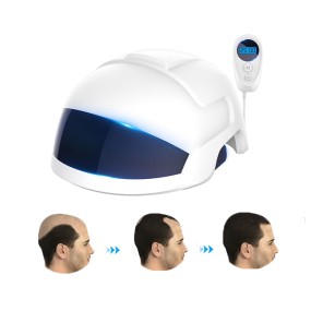 红色Led光头发生长治疗头盔头发再生头盔装置供家庭使用