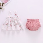 Girls Dress - Summer Puffy Suspender