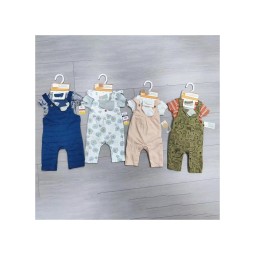 Baby Romper - Floral Suspender