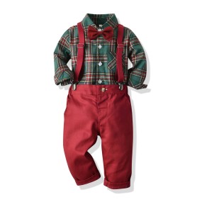 Children Set - Plaid Shirt Pants