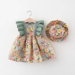 Girls Dress - Summer Puffy Suspender