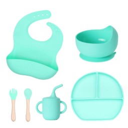 Baby Feeding Set - Silicone Plate Bowl