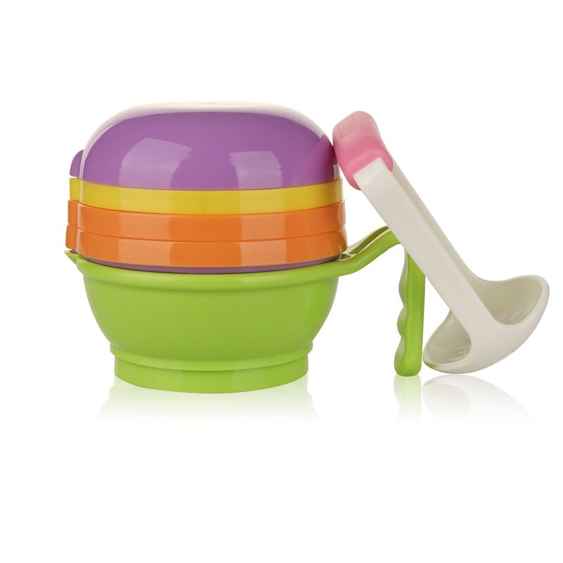 Food Grinding Bowl - Plastic with Spoon