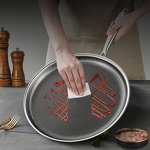 Tri-ply Omelette Pan Manufacturer - OEM 11Inch Stainless Steel Induction