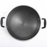 Stainless Steel Double Handle Wok Manufacturer - OEM Hybrid 16inch Induction Ready