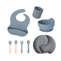 Baby Feeding Set Manufacturer - OEM Free Combination Silicone Plate Cup Spoon