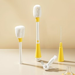 Bottle Brush Manufacturer - OEM Eco-Friendly 5 in 1 Wood Pulp Brush