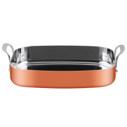 Rose Gold Stainless Steel Roaster Manufacturer - OEM Clad 3-ply Square Pan Easy Clean