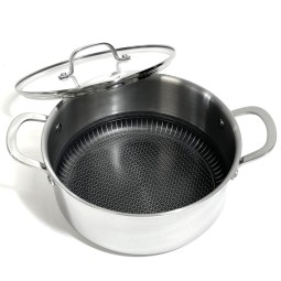 Triply Stainless Steel Stockpot Manufacturer - OEM Mirror Finishing with Ceramic Coating