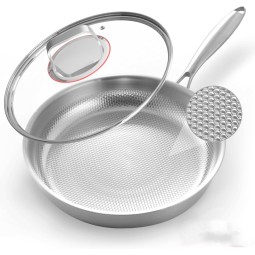 Stainless Steel Frying Pan Supplier - OEM 11inch 5-Ply Non-stick with Lid