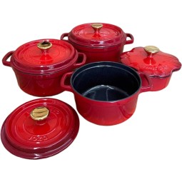Enameled Cast Iron Dutch Oven Manufacturer - OEM Red Cookware Set Oven Safe