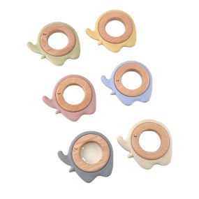 Silicone Sensory Teether Manufacturer - OEM BPA Free with Wood for Newborns