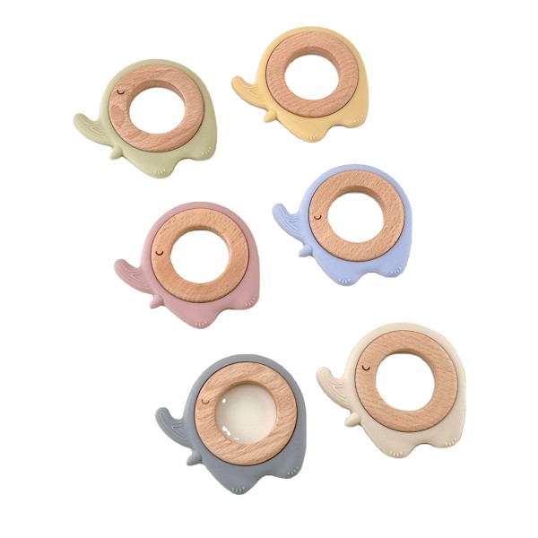 Silicone Sensory Teether Manufacturer - OEM BPA Free with Wood for Newborns