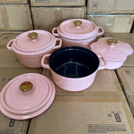 Enameled Cast Iron Dutch Oven Manufacturer - OEM Pink Casserole Set Oven Safe