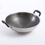 Stainless Steel Double Handle Wok Manufacturer - OEM Hybrid 16inch Induction Ready