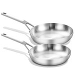 Tri-Ply Frying Pan Set Supplier - OEM 8In 10In Skillet Set Induction Ready