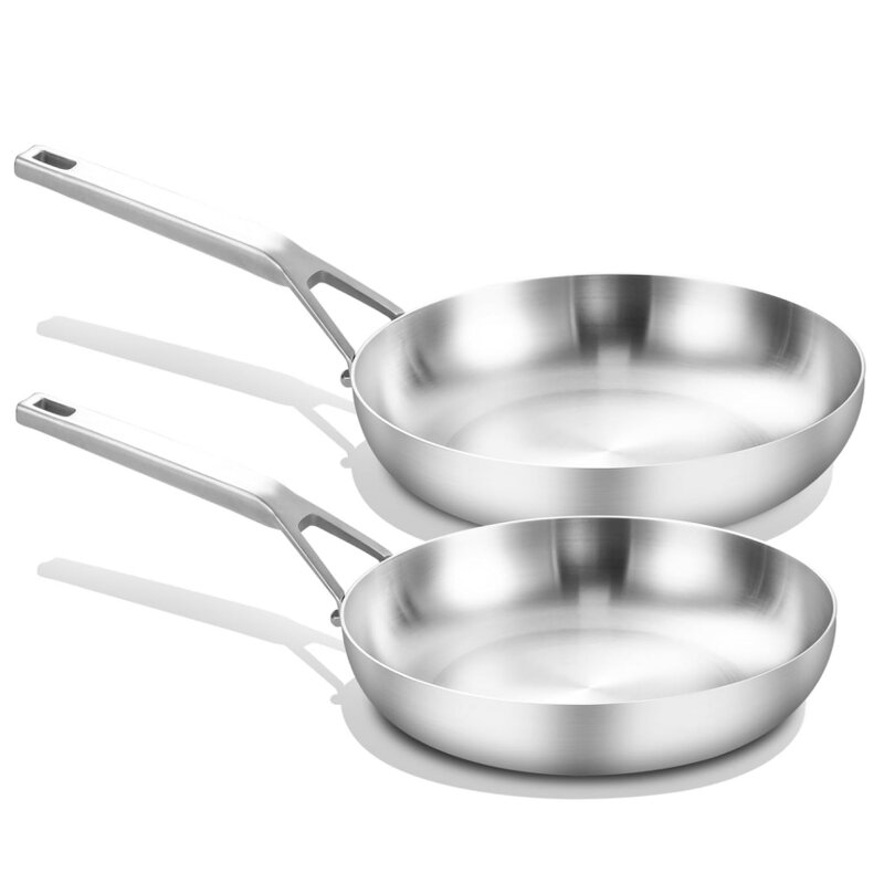 Tri-Ply Frying Pan Set Supplier - OEM 8In 10In Skillet Set Induction Ready