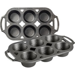 Cast Iron Muffin Pan Manufacturer - OEM 2 Piece Stove Top Cup Cake Cookware