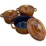 Enameled Cast Iron Casserole Manufacturer - OEM Coco Brown Dutch Oven Set