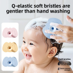 Baby Bath Brush Supplier - OEM 2 in 1 Silicone Massage Spot Cleaning