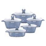 Aluminum Soup Pot Set Supplier - OEM Non Stick Enamel Marble Coating