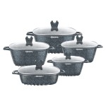 Aluminum Soup Pot Set Supplier - OEM Non Stick Enamel Marble Coating