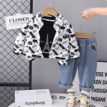 Boy Baby Clothing Set Supplier - OEM Casual Letter Shirt Three-piece Set