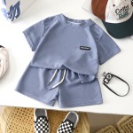 Children's Summer Suit Supplier - Wholesale Waffle Casual Loose Set