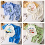 Children's Pajamas Set Manufacturer - OEM Summer Pure Cotton Short Sleeved