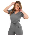 Nurse Scrubs Set Supplier - OEM Spandex Unisex Salon Uniforms Stretch Set