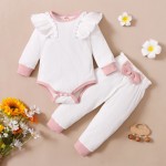 Newborn Kids Clothing Manufacturer - OEM 4Pcs Toddler Girl Outfits Set