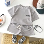 Children's Summer Suit Supplier - Wholesale Waffle Casual Loose Set