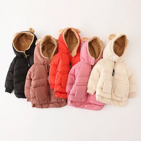 Baby Winter Jacket Manufacturer - OEM New Style Thick Plush Cartoon Print Coat