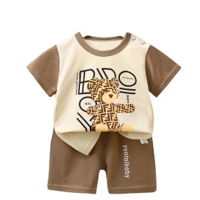 Children's T-shirt Set Manufacturer - Wholesale Summer Cotton Short Sleeve Set