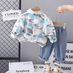 Boy Baby Clothing Set Supplier - OEM Casual Letter Shirt Three-piece Set