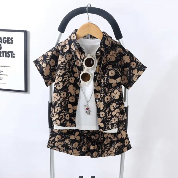 Boys Clothing Sets Manufacturer - OEM Summer T-shirt Pants Two Pieces Set