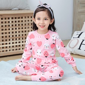 Children Pajama Set Supplier - OEM Autumn Cartoon Design Cotton Long Sleeve