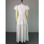 Plus Size Women Dress Supplier - OEM Long Sleeve V-neck Belt Spring Europe