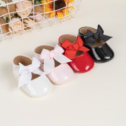 Mary Jane Baby Shoes Manufacturer - OEM 0-2 Years Girl Soft Soles Flower