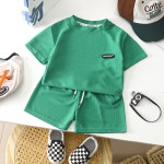 Children's Summer Suit Supplier - Wholesale Waffle Casual Loose Set