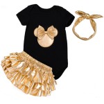 Baby Girl Romper Manufacturer - OEM Summer Short Gold Newborn Short Sleeve