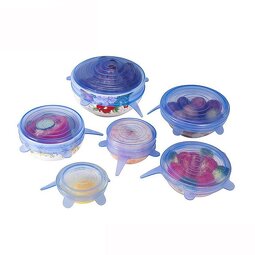 Silicone Lids - 6 Pack Food Grade Stretch